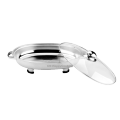 Oval serving tray with legs/serving tray with glass lid